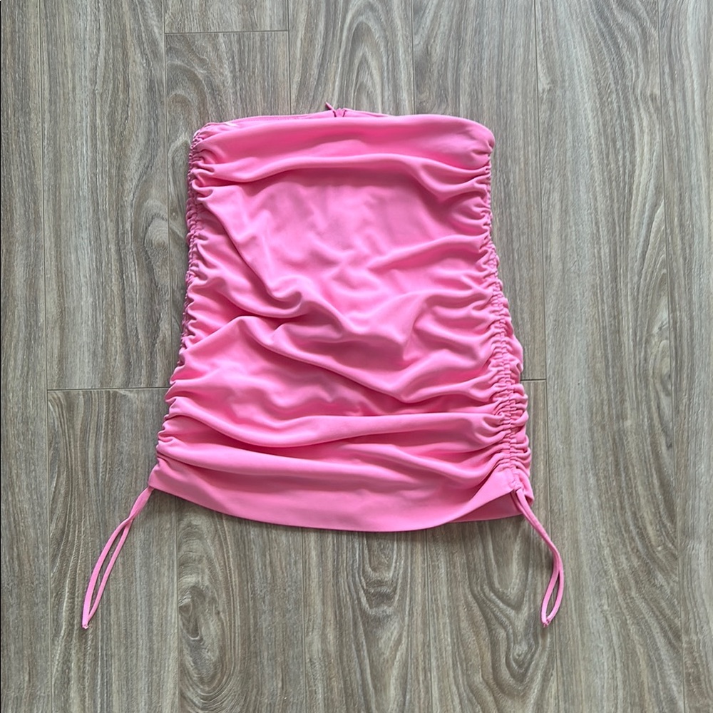 NWT Zara Pink Ruched Skirt